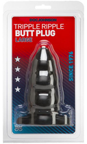 Товста анальна пробка Trip Ripp Butt Plug Large колір чорний (00497005000000000) - зображення 6