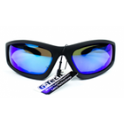 Очки защитные с уплотнителем Global Vision TRIUMPHANT G-Tech™ синие зеркальные - изображение 3