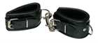 Шкіряні наручники з карабіном Leder Handfessel gepolstert (05143000000000000) - зображення 2