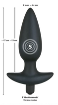 Анальна пробка You2Toys Black Velvets Vibrating Plug Large, 17 см (17391 трлн) - зображення 4