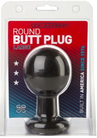 Анальная пробка Doc Johnson Round Butt Plug Large цвет черный (15771005000000000) - изображение 1