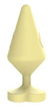 Анальна пробка Chisa Novelties Luv Heart Plug Large колір жовтий (20685012000000000) - зображення 1