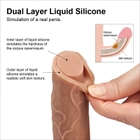 Фаллоимитатор Lovetoy Dual-Layered Uncircumcised Platinum Silicone Dildo 7 цвет коричневый (19580014000000000) - изображение 3