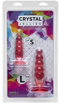 Комплект з 2х анальних пробок Doc Johnson Crystal Jellies Anal Delight Traner колір червоний (12651015000000000) - зображення 6