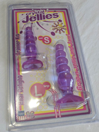 Комплект з 2х анальних пробок Doc Johnson Crystal Jellies Anal Delight Traner колір фіолетовий (12651017000000000) - зображення 4
