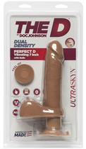 Вібратор Doc Johnson The D, Perfect D Vibrating 7 with Balls колір коричневий (+21897014000000000) - зображення 2