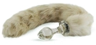 Анальна пробка з штучним хутром Crystal Minx Faux Fur Tails Snow Leopard Faux Tail (16939000000000000) - зображення 1