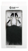 Зажимы для сосков с черными перьями Feathered Nipple Clamps (12112000000000000) - изображение 3