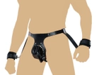 Чоловічі трусики з наручниками Jockstrap With Wrist Restraints (03765000000000000) - зображення 1