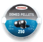 Пули Люман 5.5 мм 1.1г Domed pellets 250 шт/пчк - изображение 1