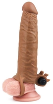 Насадка на пеніс з вібрацією Pleasure X-Tender Series Perfect for 5-6.5 inches Erect Penis колір коричневий (+18912014000000000) - зображення 5