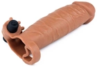 Насадка на пеніс з вібрацією Pleasure X-Tender Series Perfect for 5-6.5 inches Erect Penis колір коричневий (18915014000000000) - зображення 4