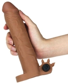 Насадка на пеніс з вібрацією Pleasure X-Tender Series Perfect for 5-6.5 inches Erect Penis колір коричневий (18911014000000000) - зображення 3