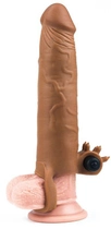 Насадка на пеніс з вібрацією Pleasure X-Tender Series Perfect for 5-6.5 inches Erect Penis колір коричневий (18911014000000000) - зображення 5