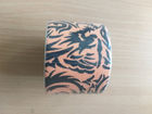 Кинезио тейп Kinesiology Tape Madicare с принтом 5см х 5м оранжевый с тату-принтом - изображение 2