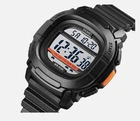 Skmei 1657 черные с белым циферблатом мужские часы