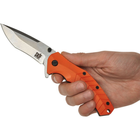 Нож складной SKIF Griffin II SW (длина: 218мм, лезвие: 94мм), оранжевый - изображение 3