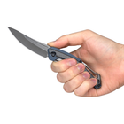 Нож складной Kershaw Reverb XL (длина: 187мм, лезвие: 76мм, черное), синий - изображение 4