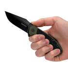 Нож складной Kershaw Faultline (длина: 178мм, лезвие: 76мм, черное), черно-оливковый - изображение 3