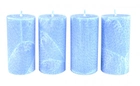 Набор свечей из пальмового воска CandlesBio Palm wax 5,5х11 см 4 штуки Голубой (WP 10 - 55/110) - изображение 1