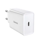Сетевое зарядное устройство с входом Type-C BASEUS Speed Mini Quick Charger (1Type-C, PD/QC,20W, 3A). White