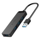 USB-хаб Vention USB 3.0 на 4 порти з micro USB живленням 0.15 м Black (CHLBB)