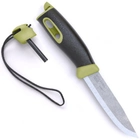 Нож фиксированный Mora Companion Spark (длина: 238мм, лезвие: 104мм) зеленый - изображение 1