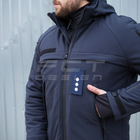 Куртка тактическая FCTdesign зимняя Патрол Софтшелл 60-62 синяя - изображение 4