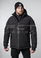 Куртка тактична FCTdesign зимня Патрол Софтшелл 56-58 чорна - зображення 1