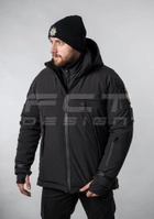 Куртка тактическая FCTdesign зимняя Патрол Софтшелл 60-62 черная - изображение 2