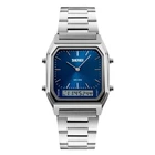 Мужские часы Skmei Tango 1220 Серебристые с синим циферблатом