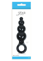 Анальна пробка Jolie Ripples Jelly Anal Plug Medium колір чорний (15714005000000000) - зображення 1