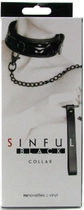 Нашийник з повідцем NS Novelties Sinful Collar колір чорний (15716005000000000) - зображення 6