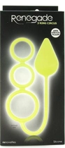 Анальная пробка с эрекционными кольцами Renegade 3 Ring Circus Medium цвет желтый (19506012000000000) - изображение 4