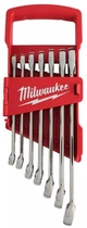 Набір дюймових ключів рожково накидних Milwaukee з трещіткою 7шт 4932464995 - зображення 1
