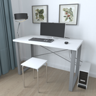 Письмовий стіл Ferrum-decor Драйв 750x1200x700 Сірий метал ДСП Біле 16 мм (FRD-103178)
