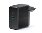 Сітчастий зарядний пристрій REAL-EL CH-350 QC3.0 (2USB, 3A) Black