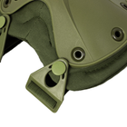 Комплект защиты наколенники налокотники AOKALI F001 Green - изображение 5