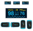 Пульсоксиметр KIUZOV Medical M160 OLED 4 в 1 Кислород (SpO2) Индекс перфузии (Pi) Пульс (bpm) и ODI Index (Память 8 часов) Бело-синий - изображение 8