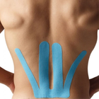 Тейпы для спины Pre-cut, для поясницы, кинезио пластырь для спины (упаковка 2 шт), голубой - изображение 4