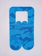 Тейп для колена Pre-cut, тейпы для мениска, кинезио пластырь для колена (упаковка 2 шт), синий камуфляж - изображение 1