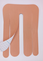 Тейпы для спины Pre-cut, для поясницы, кинезио пластырь для спины (упаковка 2 шт), бежевый - изображение 3