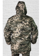 Куртка зимняя до -20 Mavens "Пиксель ВСУ", с липучками для шевронов, куртка бушлат для охоты и рыбалки, размер 54 - зображення 3