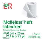 Бинт самофіксуючий Mollelast® haft latex free 6 см х 20 м - зображення 3