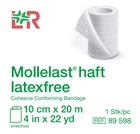 Бинт самофіксуючий Mollelast® haft latex free 10 см х 20 м - зображення 3