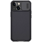 Карбонова накладка Nillkin Camshield (шторка на камеру) Apple iPhone 13 (6.1") Чорний / Black Без бренду