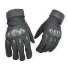 Тактичні рукавички камуфляж чорні Оклай розмір XL - зображення 1