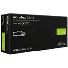 Рукавички нітрилові Mercator Nitrylex BLACK неопудрені, розмір S, 100 шт - зображення 1