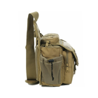 Тактична плечова сумка D5-2012, Wolf brown (К305) - зображення 4