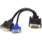 Переходник PowerPlant DVI-I ( M)-DVI-D (F) + VGA (F), 0.3 м